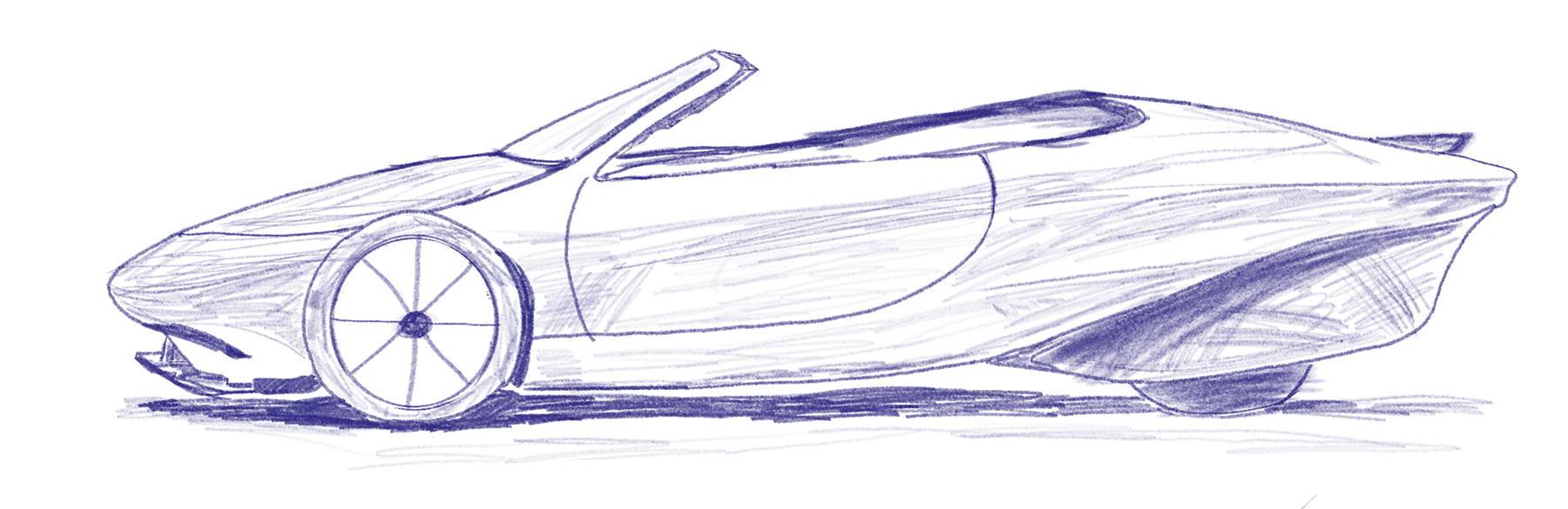 Roadster concept sketch 1 of 5
