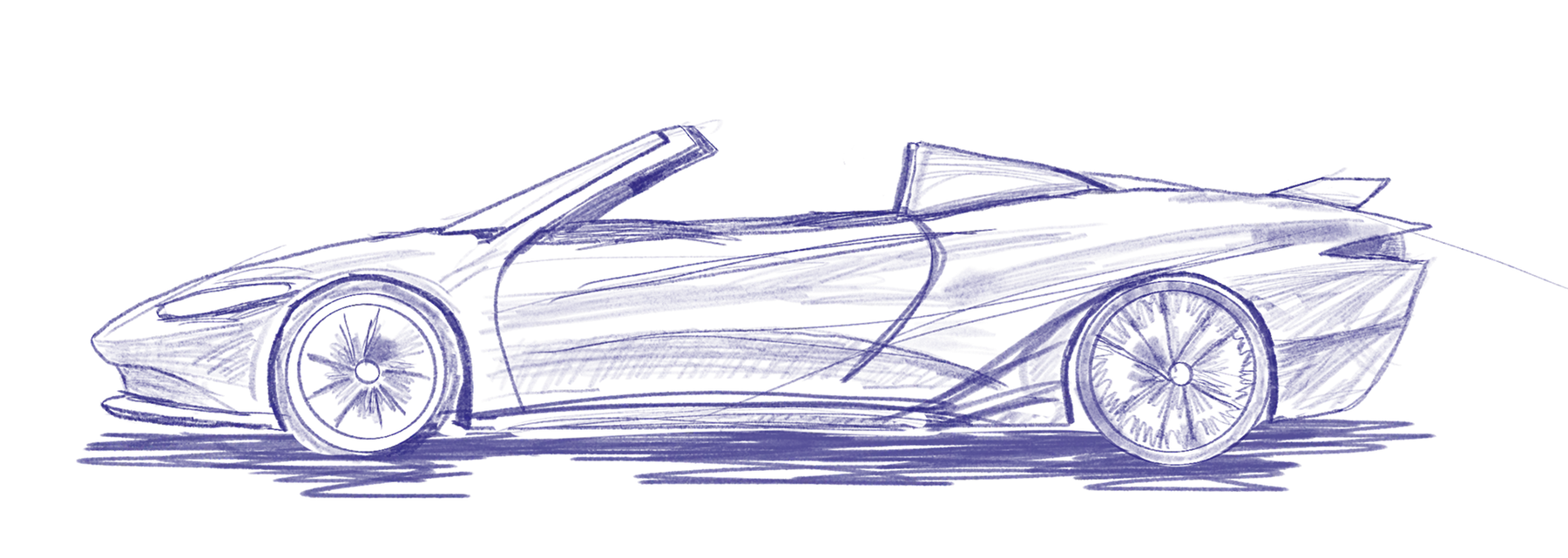 Roadster concept sketch 3 of 5