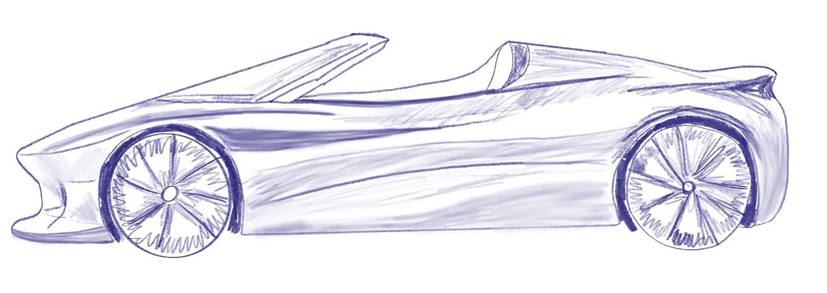 Roadster concept sketch 4 of 5